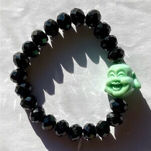 Black Crystal Buddhist Bracelet